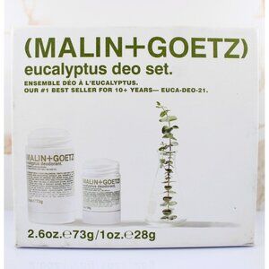 MALIN+GOETZ Eucalyptus Deodorant GIFT SET 2.6oz & 1oz Unisex Brand New in Box